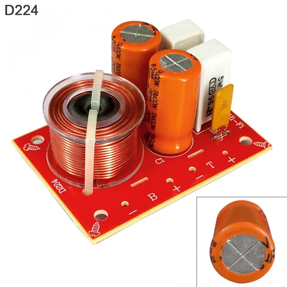 80W Speaker 2 Way Audio Frequency Divider Loudspeaker 2 Unit Crossover Filters for Speakers