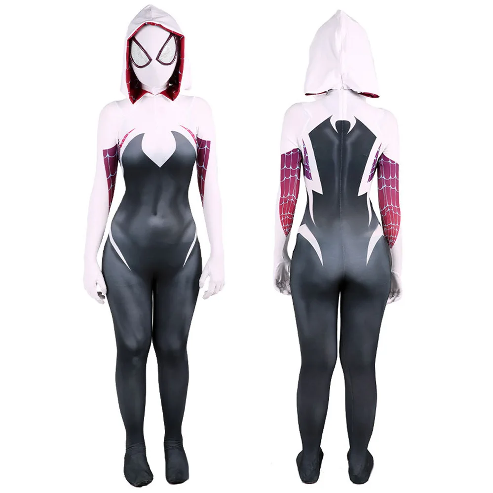 

The Amazing Gwen Stacy Costume Lycra Spandex 3D Print Disfraces De Halloween Costume Cosplay Bodysuit Superhero Costume Zentai