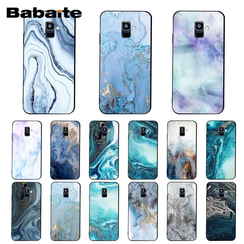 Модный Зеленый Мраморный Синий чехол Babaite в эстетике для телефона Samsung Galaxy A7 A50 A70