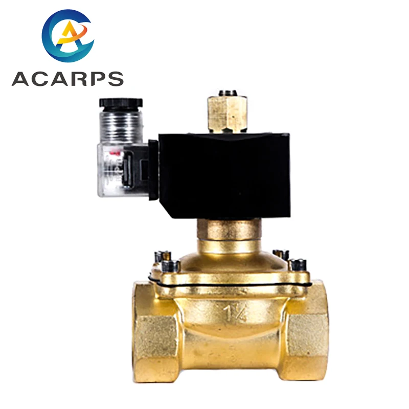 

3/8" 1/2" 1" 1-1/2" 2" Brass Normally Open Solenoid Valve IP65 Pipe Control Switch Valve Water Valve 380V 240V 220V 110V 24V 12V