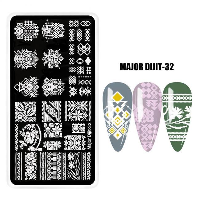 irregular shape Nail Stamping Plates Skull Template Dot Point Image Printing Stencil Nail print template Manicuring Tool