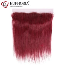 Cheap 99J/Burgundy Red Color Straight Lace Frontal Ear To Ear Euphoria Brazilian Remy Human Hair Lace Closure With Baby Hair 8-20inch Cheap 99J/Burgundy Red Color Straight Lace Frontal Ear To Ear Euphoria Brazilian Remy Human Hair Lace Closure With Baby Hair 8-20inch