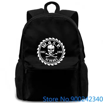 

W.A.S.P. New Black X WASP Band Heavy Metal 80's Judas Priest Pure Round Collar women men backpack laptop travel school