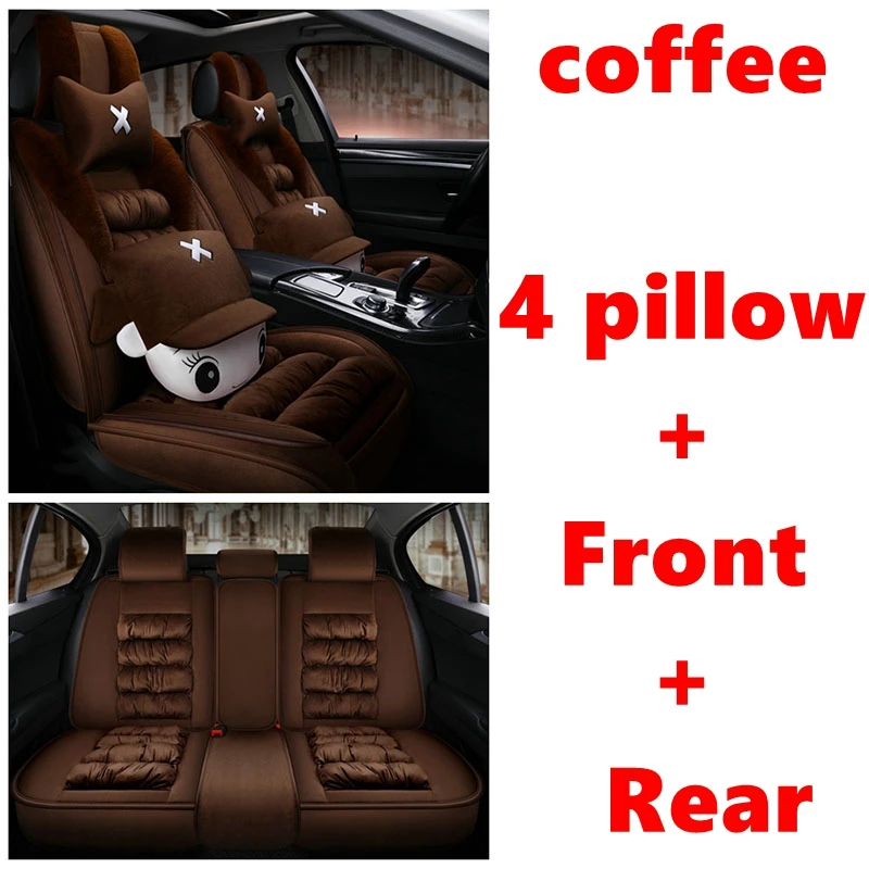 Полный чехол для сиденья автомобиля для Nissan Qashqai Navara D22 Juke X-trail Leaf Tiida Versa муранского Kicks LIVINA NP300 Dualis автомобильные аксессуары - Название цвета: coffee Cartoon