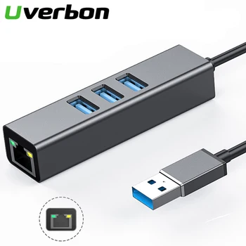 

Type-c 3.0 HUB + hub 3-port USB Gigabit drive-free network card usb3.0hub Ethernet LAN network adapter hub to 1000mbps
