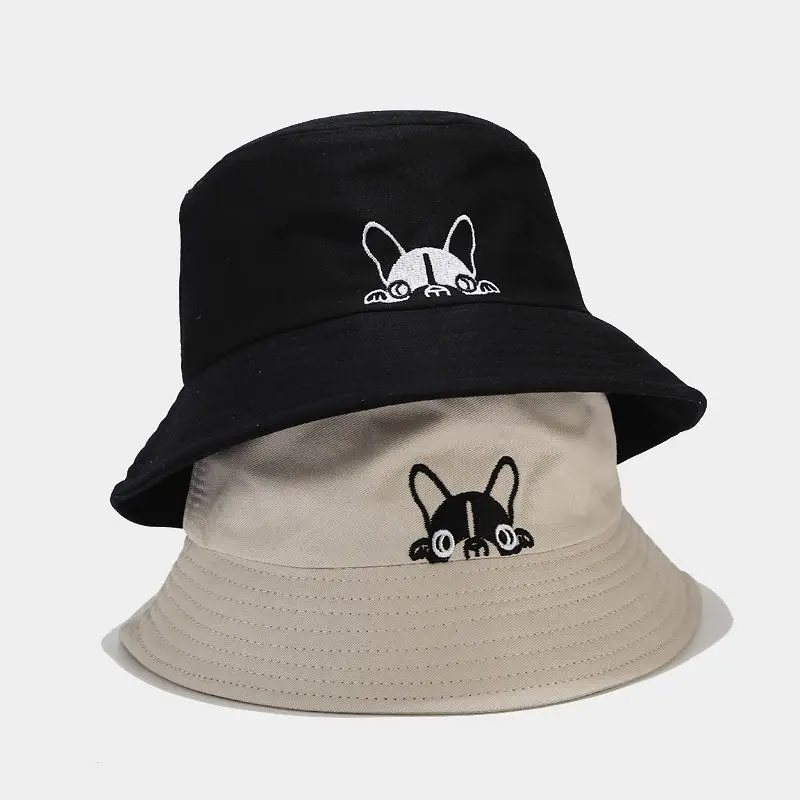 Casual Sun Hat Cartoon Cute Bucket Men Women Dog Bob Hip Hop Cap Summer Panama Black Fold Fishing | Аксессуары для одежды