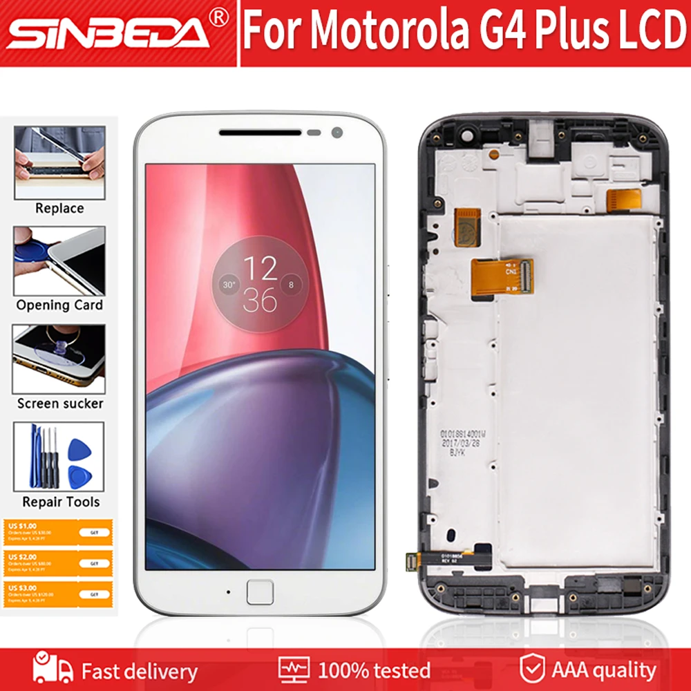 Sierra Manga Ruidoso 5.5" Original For Motorola Moto G4 Plus Xt1644 Xt1640 Xt1641 Xt1625 Lcd  Display Touch Screen Digitizer With Frame Replacement - Mobile Phone Lcd  Screens - AliExpress