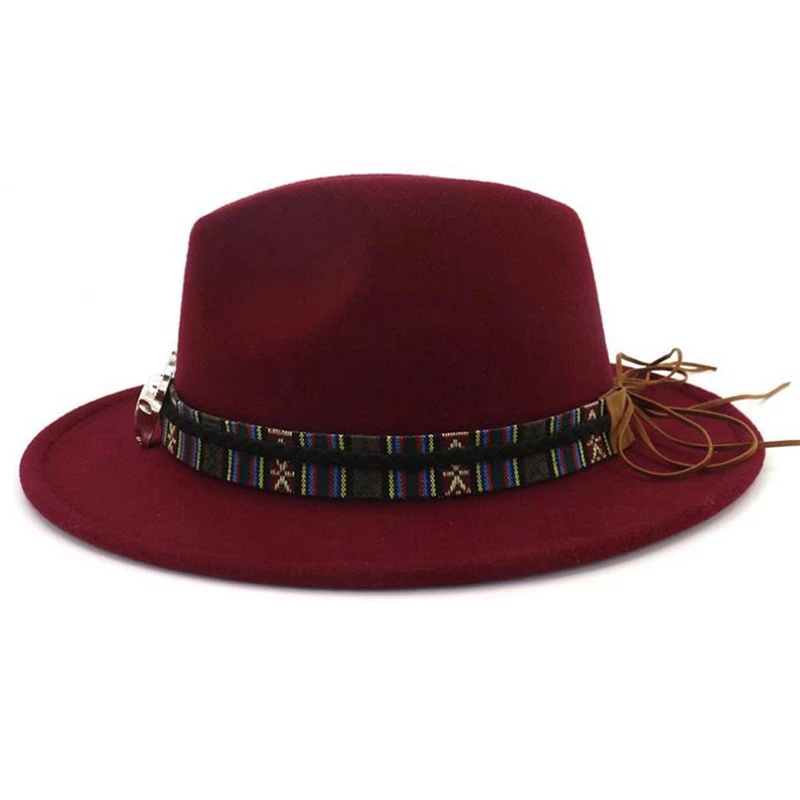Ретро ковбойская шляпа для женщин мужчин зима осень Джаз Конный сомбреро кепки