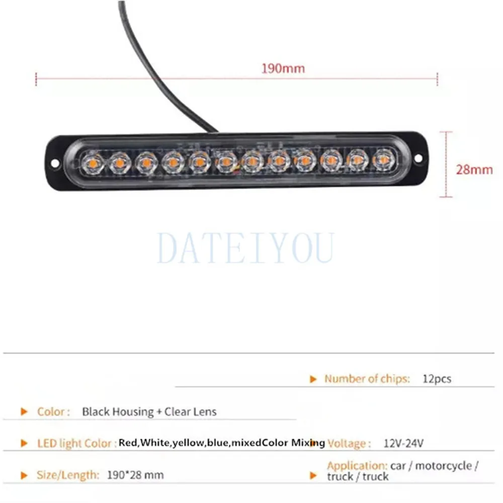 12 luz de advertência 12v do sinal