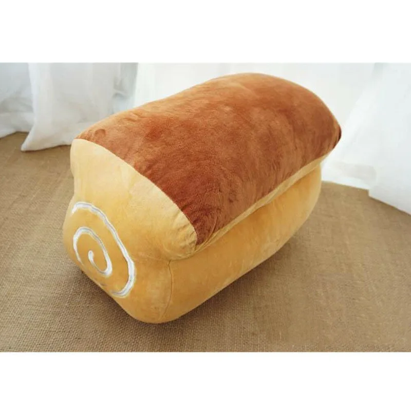 Lovely Breakfast Bread Plush Toy Soft Stuffed Emulated Cuddly Bread Pillow Doll Plush Pillow