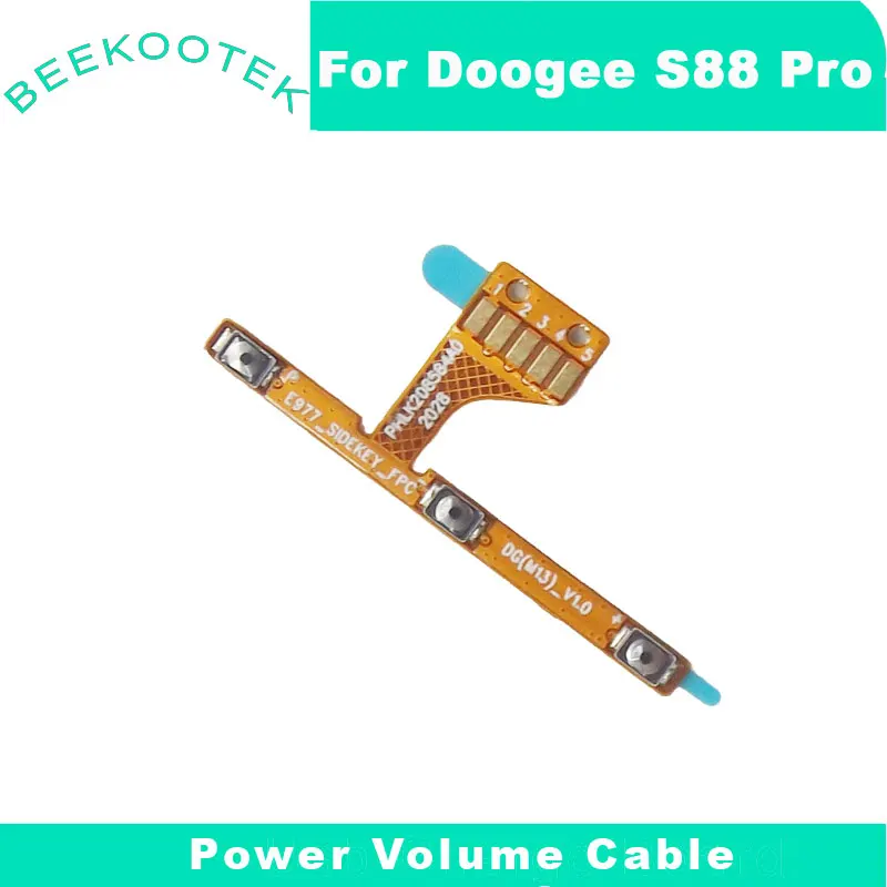 Doogee-cabo Flexível S88 Pro Carregamento e Controle de Volume Mais Botão para Smartphone Doogee S88 Pro