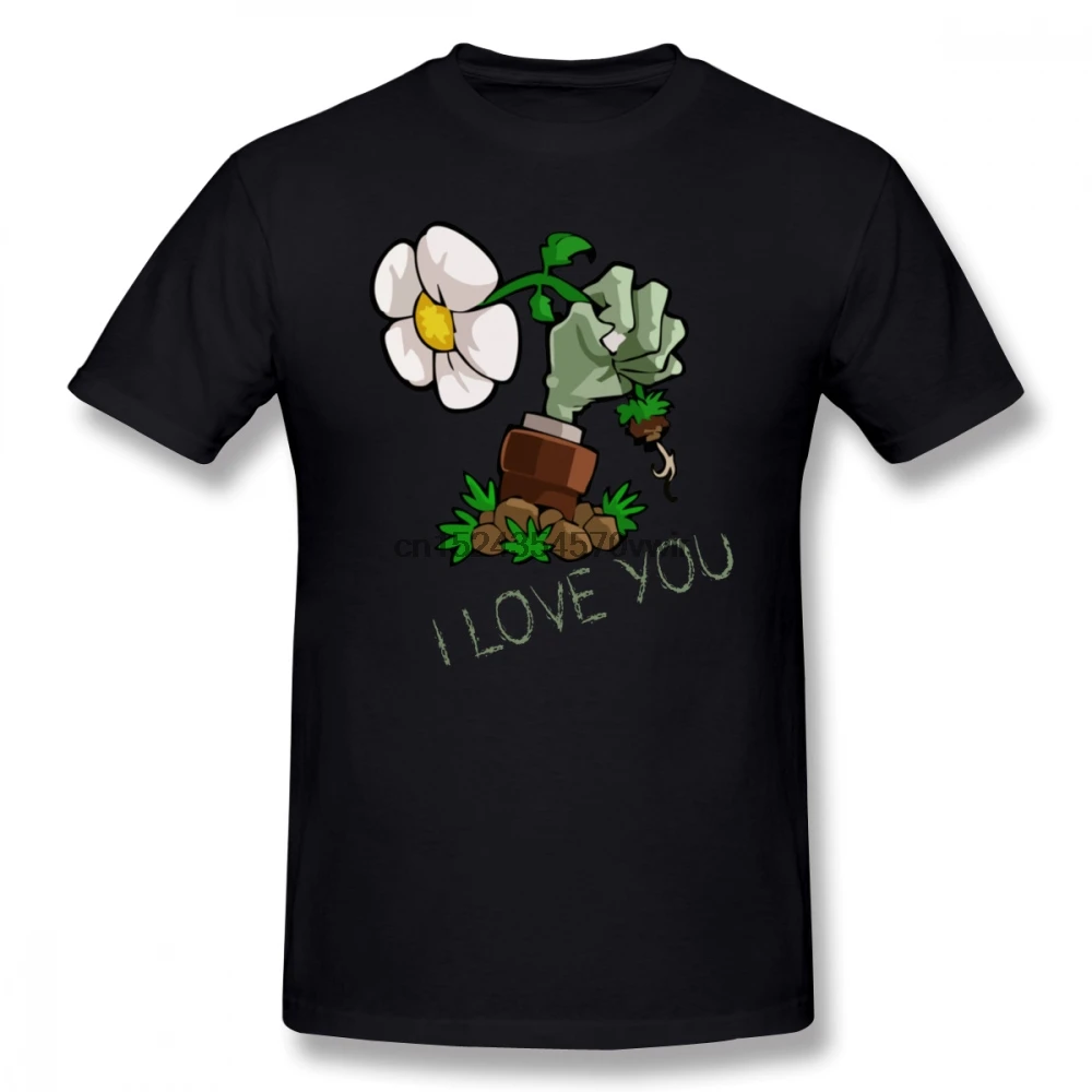 

Plants Vs Zombies T Shirt Plants Vs Zombies I Love You T-Shirt Graphic Summer Tee Shirt Oversized 100 Percent Cotton Tshirt