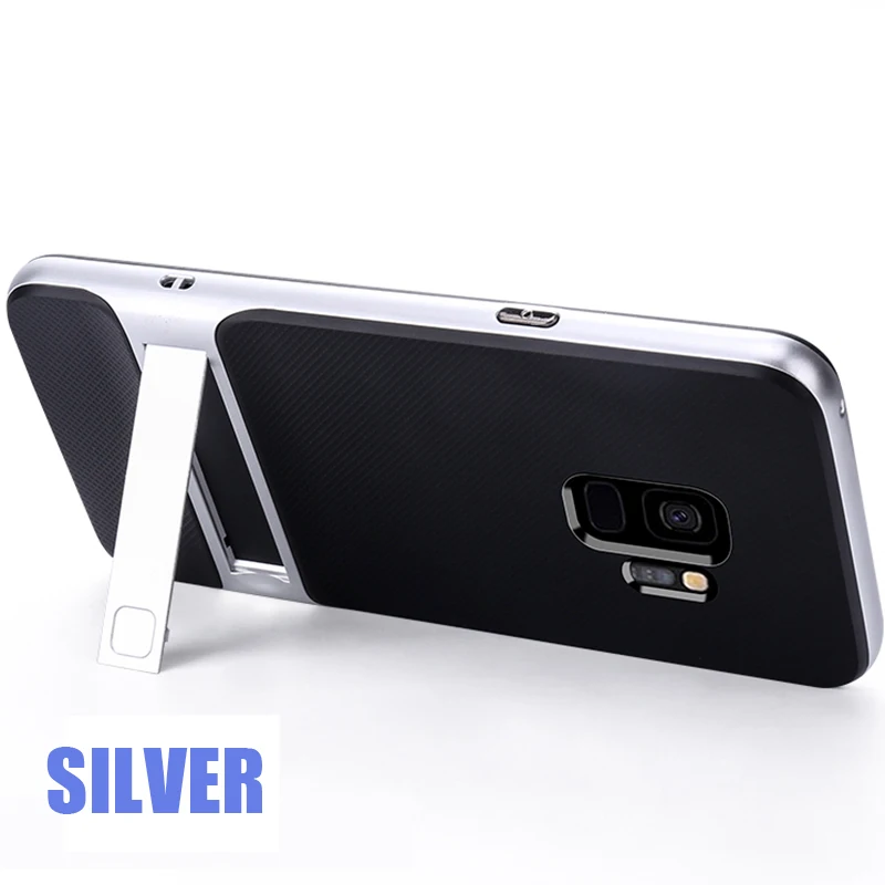 Silver ZNP Роскошные подставки полное покрытие чехол для samsung Galaxy J4 J6 A6 A8 плюс держатель чехол для телефона для samsung A9 A7 A5 J7 J8 чехол Shell - Цвет: Silver