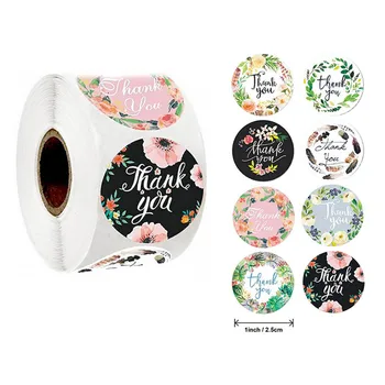 

500Pcs/Roll Handmade Love Thank You Stickers Wedding Birthday Party Labels Stickers Home Decoration Stickers & Posters TB Sale