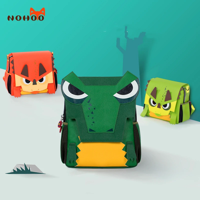 Nohoo рюкзак школьный детский для мальчика динозавр Многофункциональный водонепроницаемый основной ортопедический школьный рюкзак с принтом