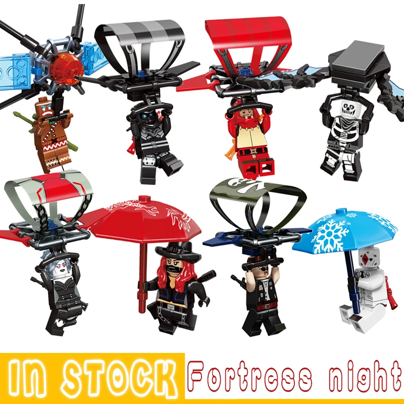 Fortress Night 8 в 1 модель строительные блоки кирпичи DIY Развивающие игрушки детские