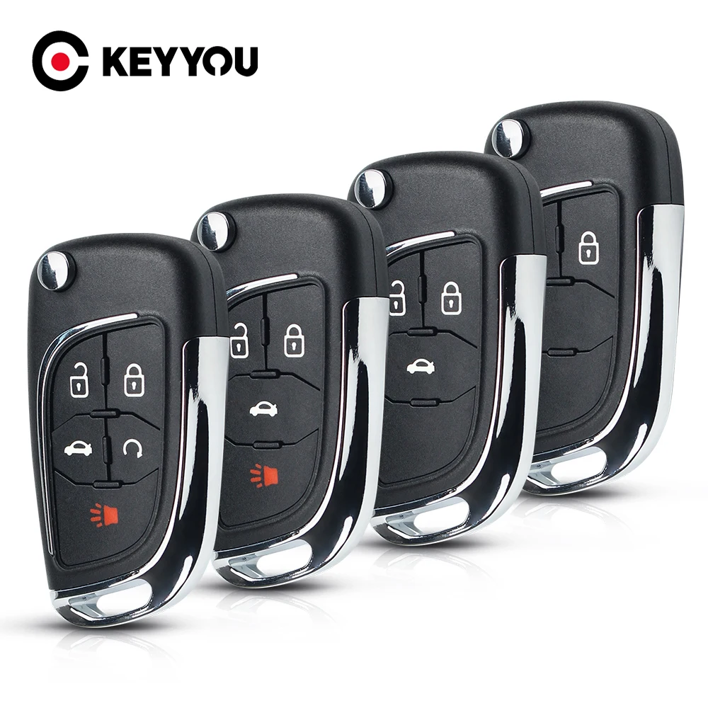 Модифицированный чехол KEYYOU для автомобильного ключа-раскладушки 10X Chevrolet Cruze Epica