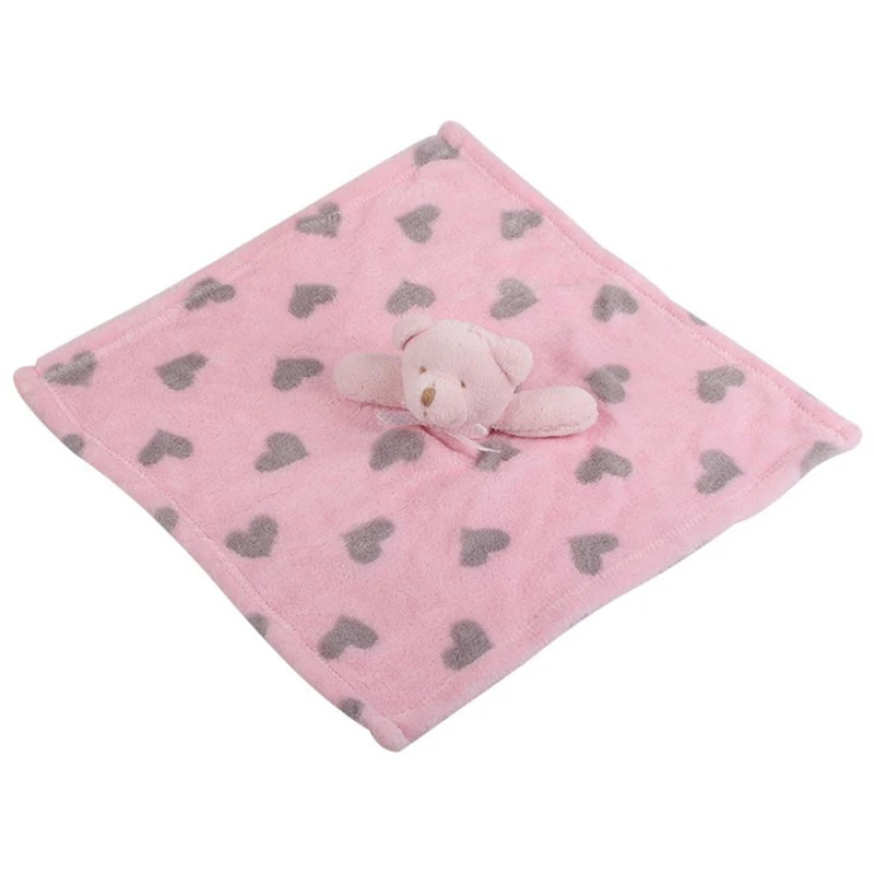 Медведь для новорожденных, Игрушки для маленьких девочек, детское гладкое полотенце, подарок для новорожденного ребенка, обучающее полотенце для сна, плюшевое полотенце - Цвет: 2