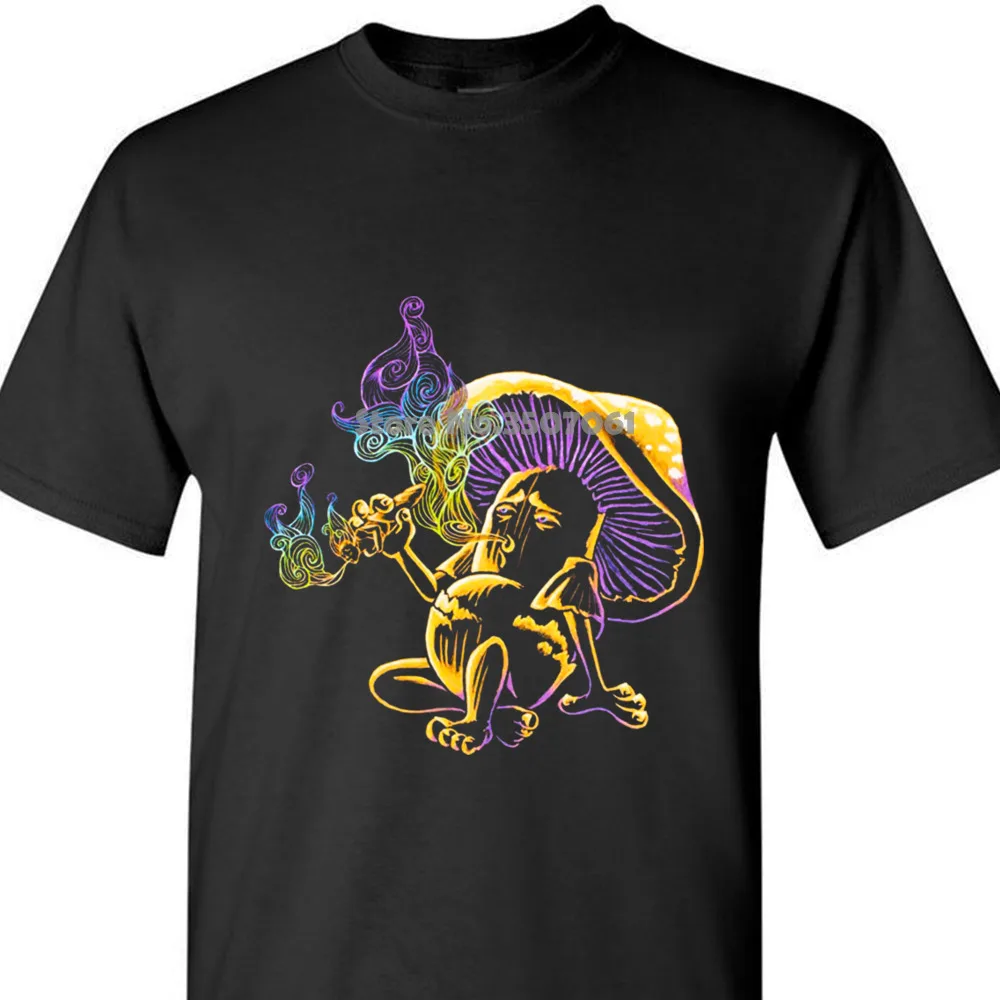 

Text Cotton Loose Mens Shirts Psychedelic Magic Mushroom Smoking A Human | Lsd, Drug Culture Unisex T-shirt coat clothes tops