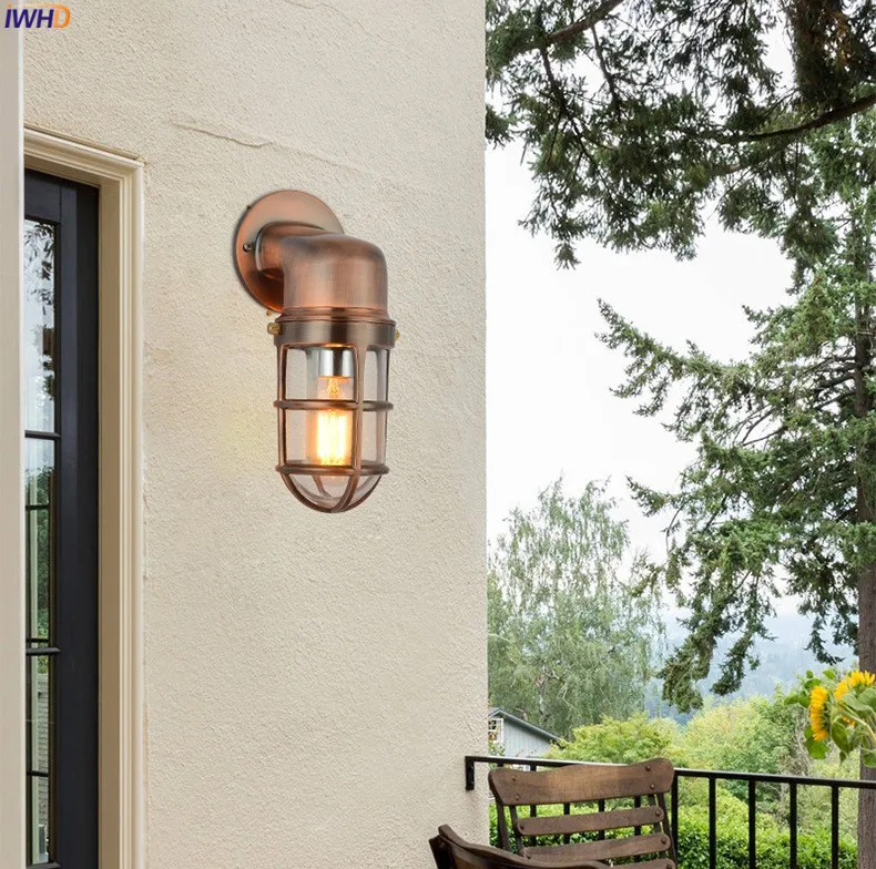IWHD алюминиевый наружный настенный светильник светодиодный лестничный балкон садовый водонепроницаемый настенный светильник Наружное освещение buitenverlichting buitenlamp