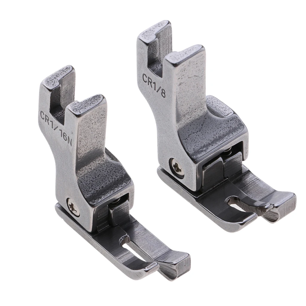 2 Pieces 1/8 1/16 Compensating Presser Foot Feet Sewing Machine Accessories For Sewing Knit & Thin Materials