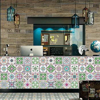 10152030cm Retro Strip Tiles Wall Sticker Bathroom Kitchen Tables Glass Windows Decoration Wallpaper Waterproof PVC Art Mural