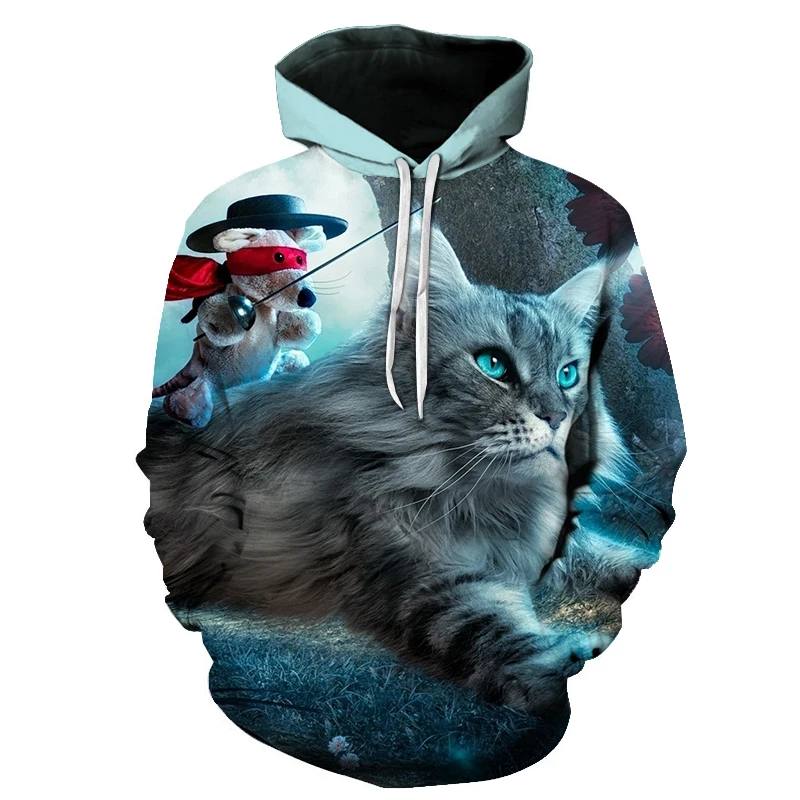 New kitty 3D Hoodies Women/Men Hoody Long Sleeve Trendy Style Hooded Sweatshirts Casual Streetwear Hoodies Pullover pokemon Tops