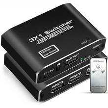 HDMI 2,0 Switcher 4K 60Hz HDR 3 в 1 выход HDMI Switcher сплиттер для Mi Box PS4 nintendo Switch PC(EU Plug