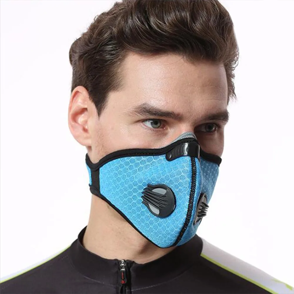 ROEGADYN мужская маска для тренировки высоты/Crdio/тренировки на выносливость для бега/тренировки/фитнеса, Спортивная маска для тренировок на половину лица, тренировочная маска - Цвет: Mesh blue