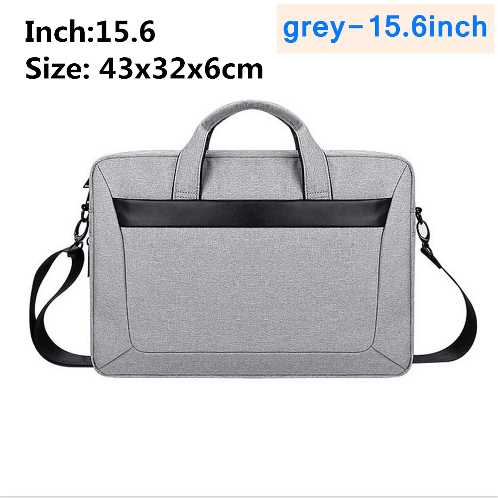 Водонепроницаемая Портативная сумка на плечо для ноутбука 13,3, 14,1, 15,4, 15,6 дюймов, для Apple Macbook Air Pro 15,6, просо, сумка, защитный чехол - Цвет: grey-15.6inch