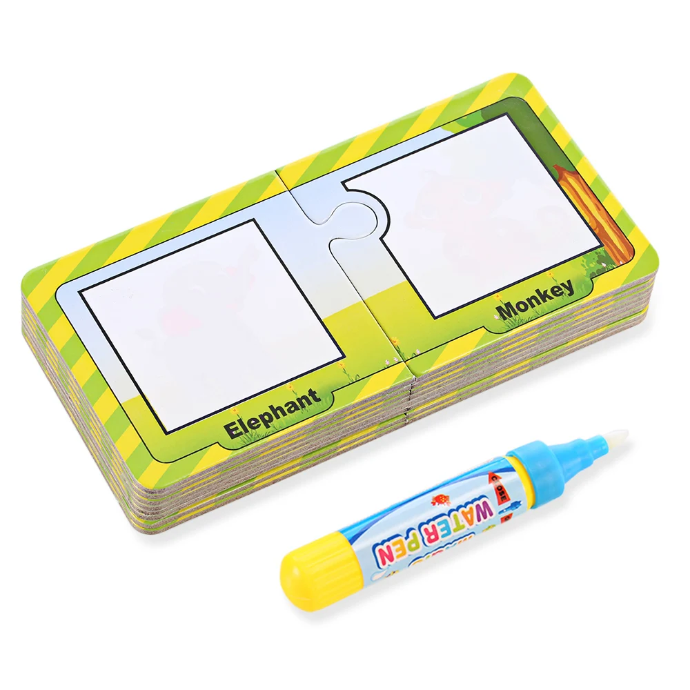 

Kids Educational English Learning Card Magic Water Painting Board With Pen