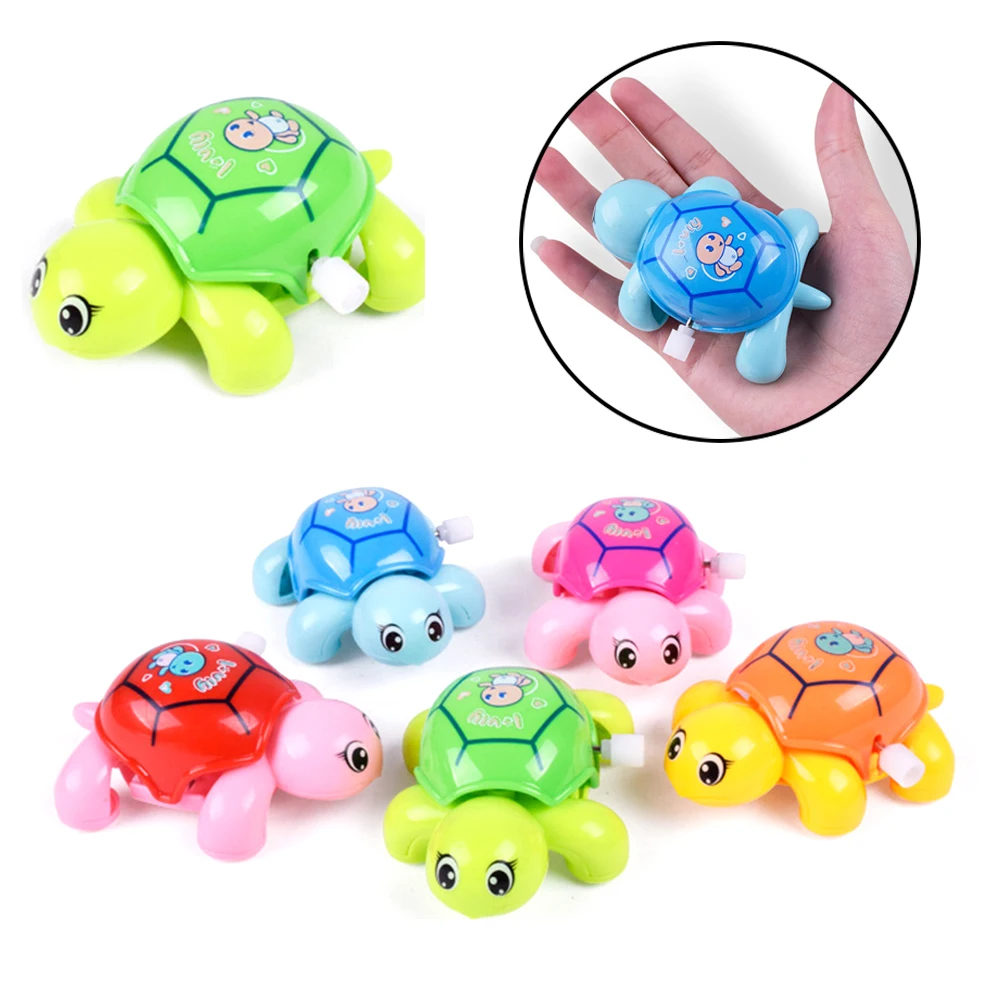 Mini Turtle Animal Wind up Clockwork Educational Baby Crawling Toy Party Favors