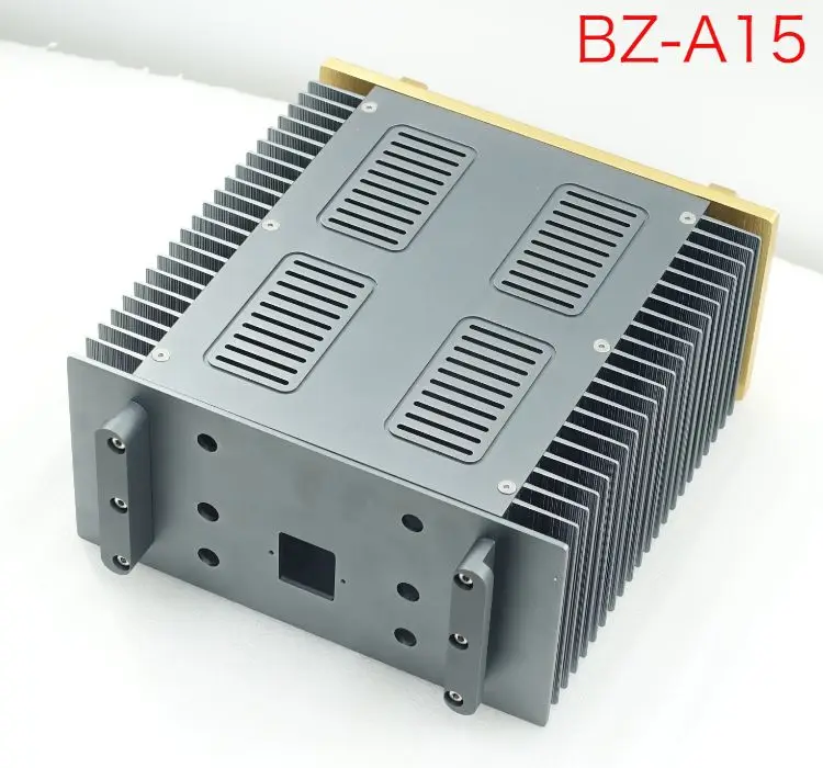 Full aluminum DIY A15/A35/A65  power amplifier chassis class A enclosure big heatsink HIFI VU header box