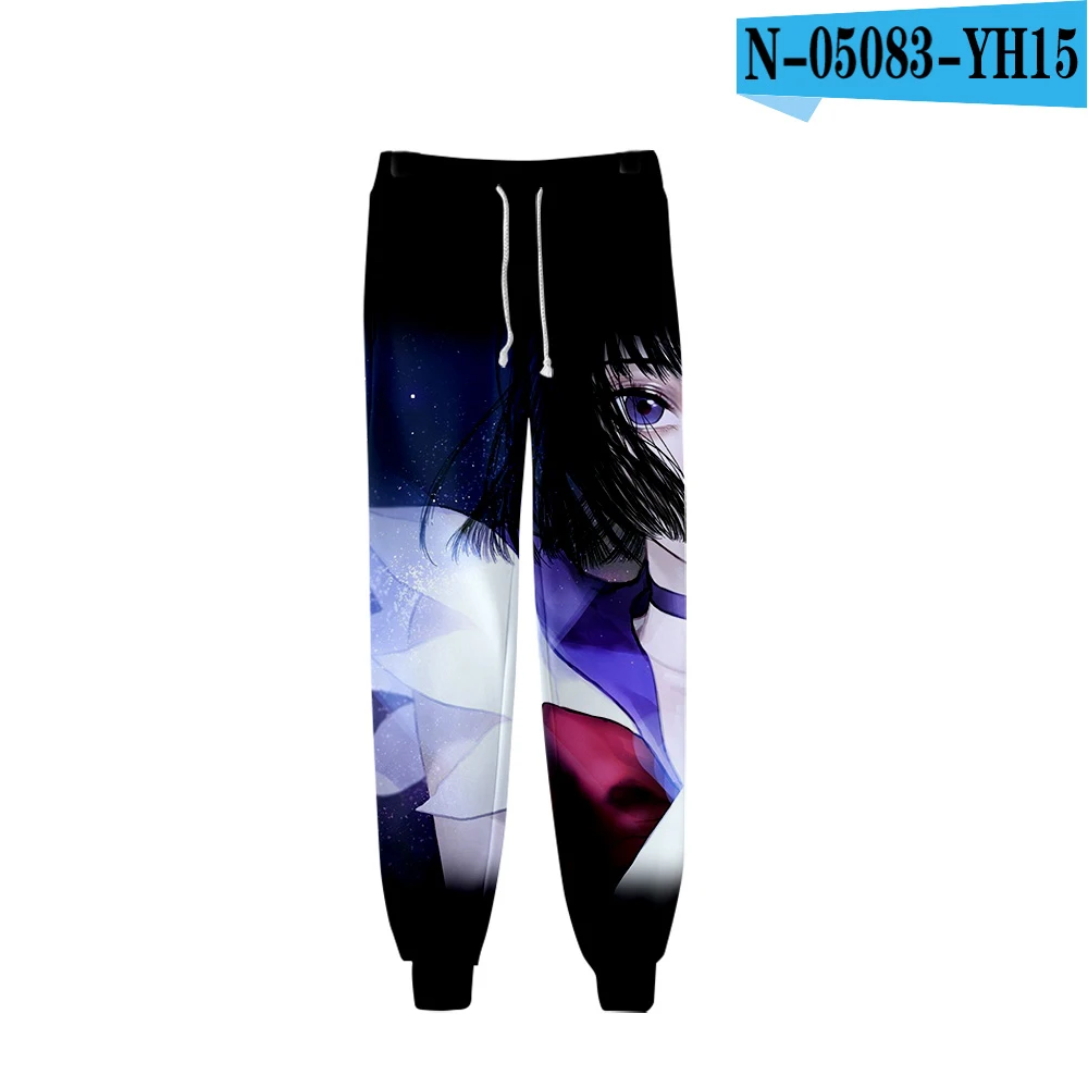 Fashion Sailor Moon 3D casual trousers men and women black autumn and winter 3D beam pants boys and girls cartoon sweatpants - Цвет: 3D pants