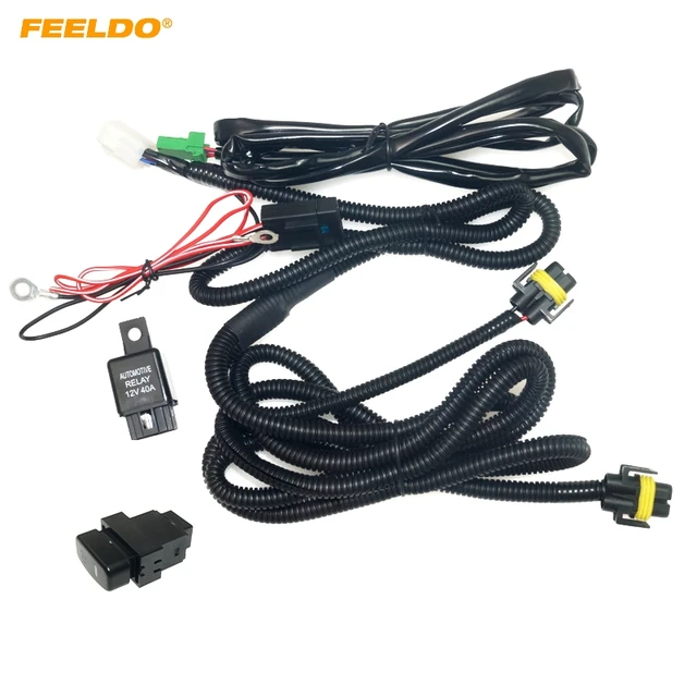 Für Toyota Nebel Licht Lampe Kabelbaum Sockel Draht Stecker Mit 12V 40A  Relais Led-anzeige Schalter Kits Fit arbeit Lampe - AliExpress