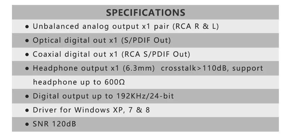 Усилитель для наушников TempoTec Serenade PCI-E HIFI Поддержка карт ASIO WIN XP 7 8 10 Портативное аудио Бытовая электроника