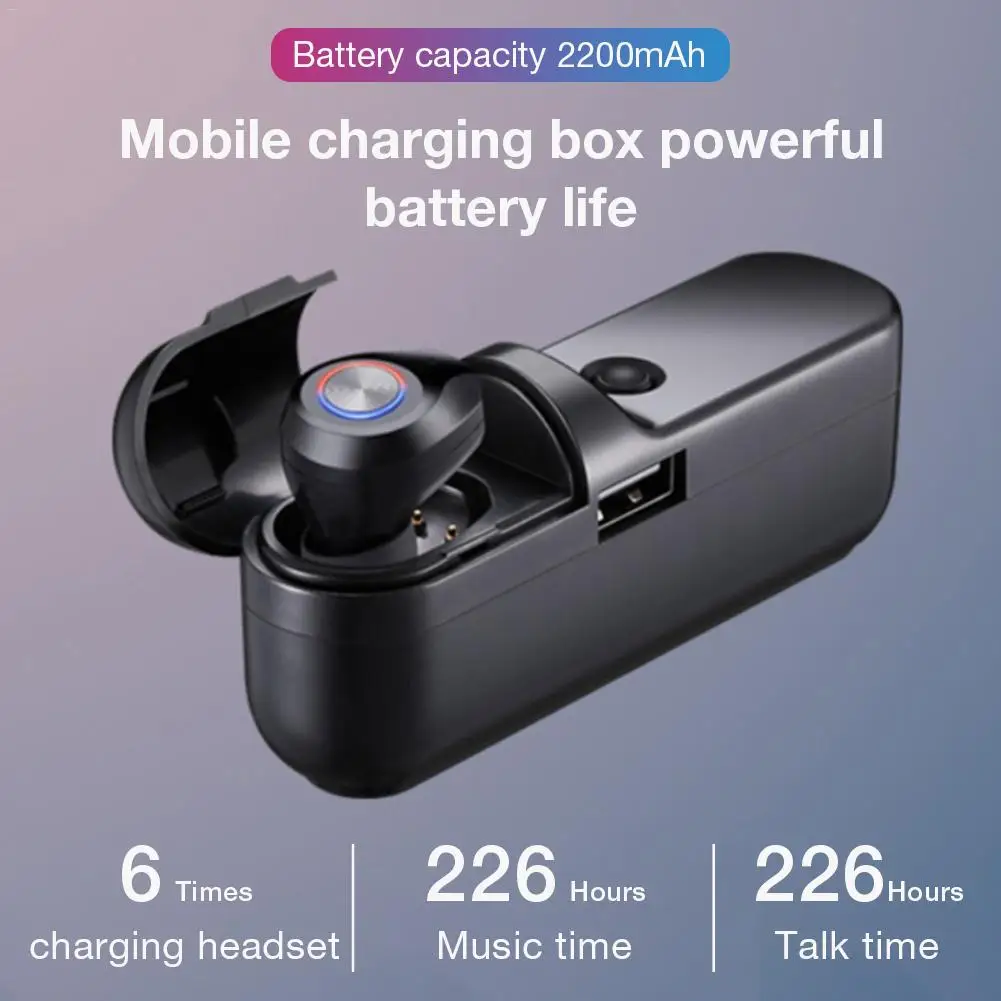 New TD03 TWS Bluetooth Headset 5 0 In Ear Mini Wireless earphone With Mic Mobile Power Charging Box For Xiaomi iPhone huawei