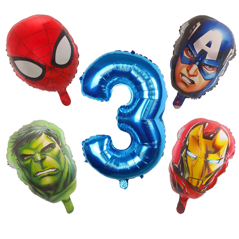 Helium Folienballon Avengers Hulk Spiderman Tron Iron Man Helden Kinder Geschenk 