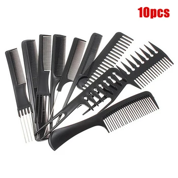 

10Ppcs Professional Hair Comb Salon Home DIY Hair Styling Tools Anti-Static Barbershop Style Makeup Brushes