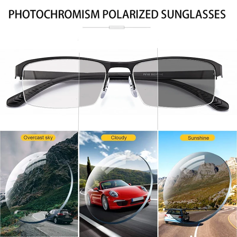 

WEARKAPER Progressive Multifocal glasses Transition Sunglasses Photochromic Reading Glasses Men Points for Reader Near Far sight