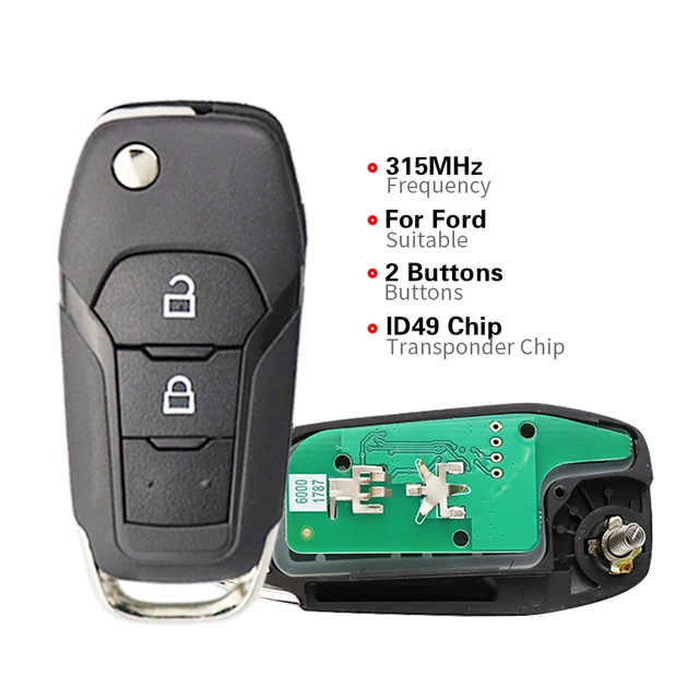 YIQIXIN สมาร์ทคีย์ระยะไกล Fob สำหรับฟอร์ด S-MAX GALAXY MONDEO Focus Fusion Mk2 Mk7 Explorer Ranger 2/3/4ปุ่ม315/433/902 5