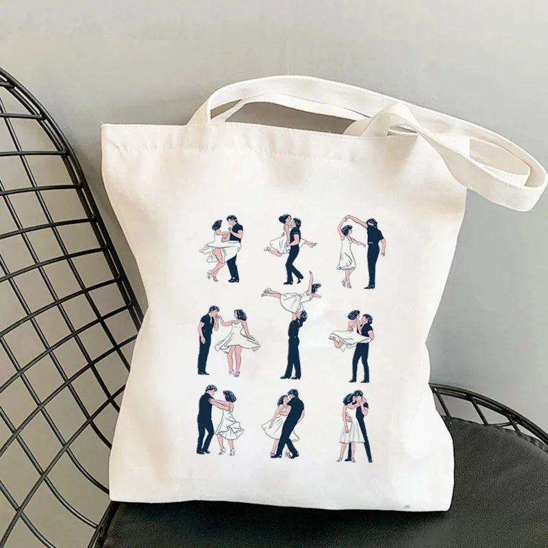 

Shopper Dirty Dancing Printed Kawaii Bag Harajuku women Shopping Bag Canvas Shopper Bag girl handbag Tote Bag Shoulder Lady Bag