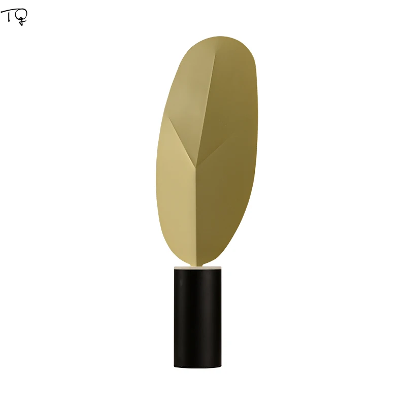 Nordic Design Modern Art Decor лист цвета розовое золото настольные светильники простые