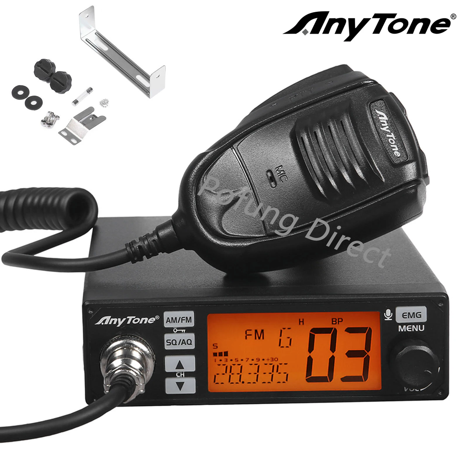 Рация AnyTone AT-500M 10 метров CB Radio 24 715 ~ 30 105 МГц с VOX RB NB Scan Dual-watch HI-CUT Talkback | Мобильные