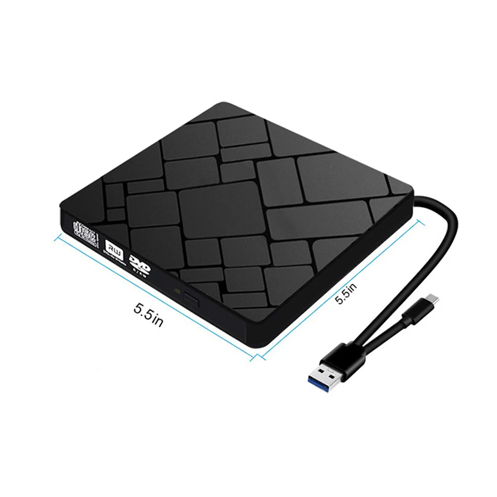 USB 3,0 DVD горелки внешний CD привод Тип C Rewriter портативный аксессуары Ультра Тонкий настольный считыватель компьютерный оптический плеер