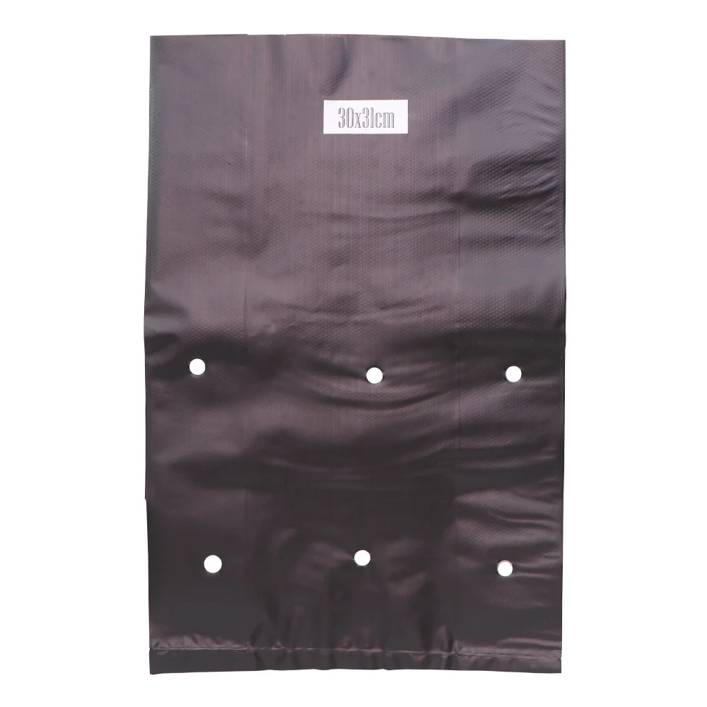 100PCS PE Black Plastic Nursery Bags Plant Grow Fabric Seedling Pots with Breathable Holes for Home Farming Gardening Supplies