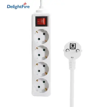 

Power Strip EU 4 Outlet Socket Plug Adapter With 1.5m ON/OFF Switch 250V 16A 3680W Extension Wall Socket Power Travel Adapter