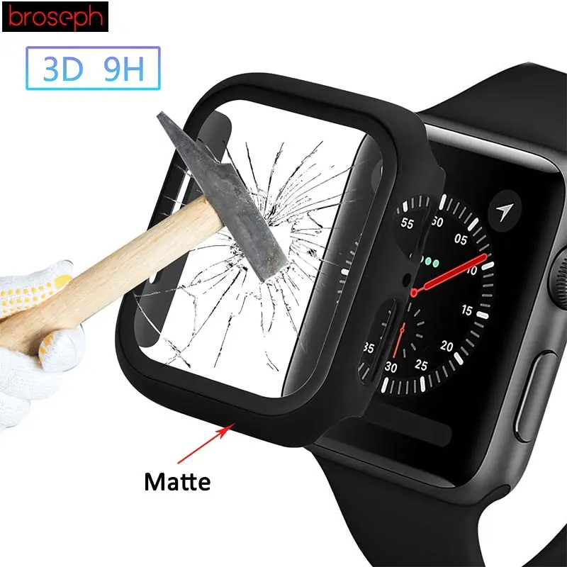 

3D Sreen Protective Case Film for Apple Watch 4 Bands 44mm 40mm PC Shell Frame Case Cover for iwatch Series 3 2 1 42mm 38mm