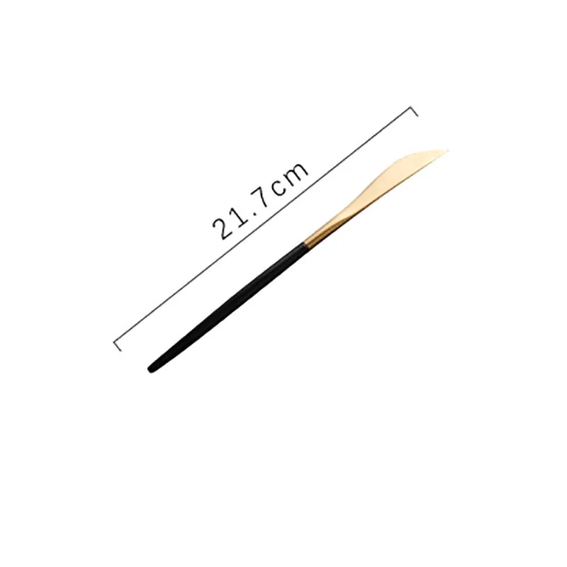 style14 Столовая ложка Flatware нержавеющая сталь Розовое золото кухонная вилка ложка нож набор черных столовых приборов Cuilleres a кафе дома 60F010 - Цвет: style14
