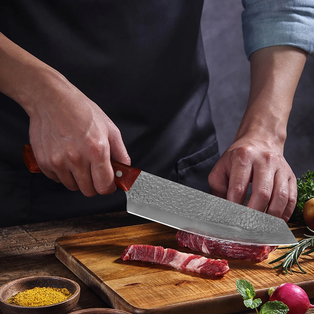 SOWOLL 8 дюймовый Kiritsuke нож из нержавеющей стали ручной работы шеф повара полностью